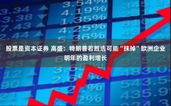股票是资本证券 高盛：特朗普若胜选可能“抹掉”欧洲企业明年的盈利增长