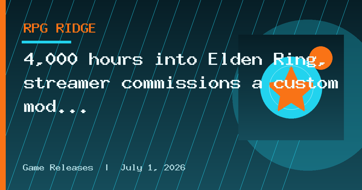 4,000 hours into Elden Ring, streamer commissions a custom mod so he can beat