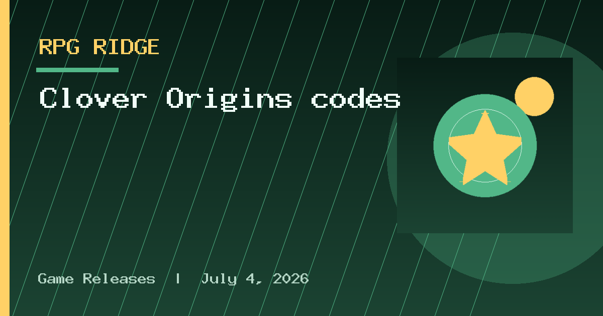 Clover Origins codes