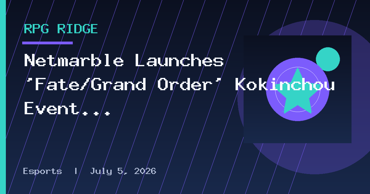 Netmarble Launches 'Fate/Grand Order' Kokinchou Event