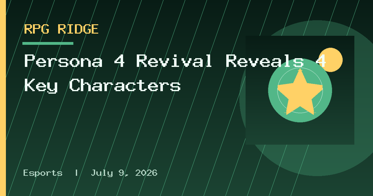 Persona 4 Revival Reveals 4 Key Characters