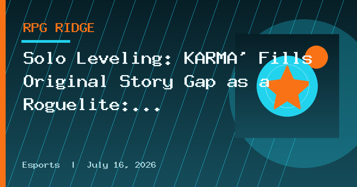 Solo Leveling: KARMA' Fills Original Story Gap as a Roguelite: 39 Q&As Live