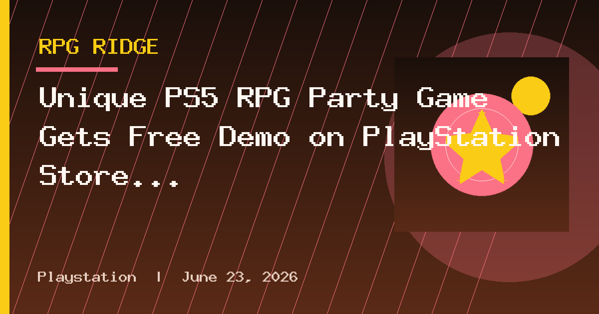 Unique PS5 RPG Party Game Gets Free Demo on PlayStation Store